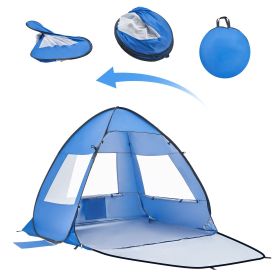 Beach Tent Sun Shelter for 2 Person, UPF 50+ Protection, Portable Sun Shade Canopy with Carrying Bag & Sand Pockets