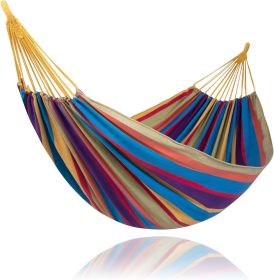 Portable Tree Hammock, Double Hammocks 2 Person with Outer Bag (size: Rainbow Stripes  X-Large)