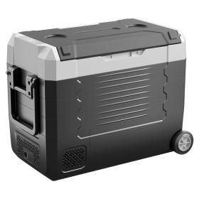 Car Refrigerator, DC 12/24V AC100-240V Compressor Electric Cooler, -4Â°F to 68Â°F Truck Refrigerator with APP Control, Wheels & Dual Zone (specification: 45 L)